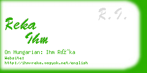 reka ihm business card